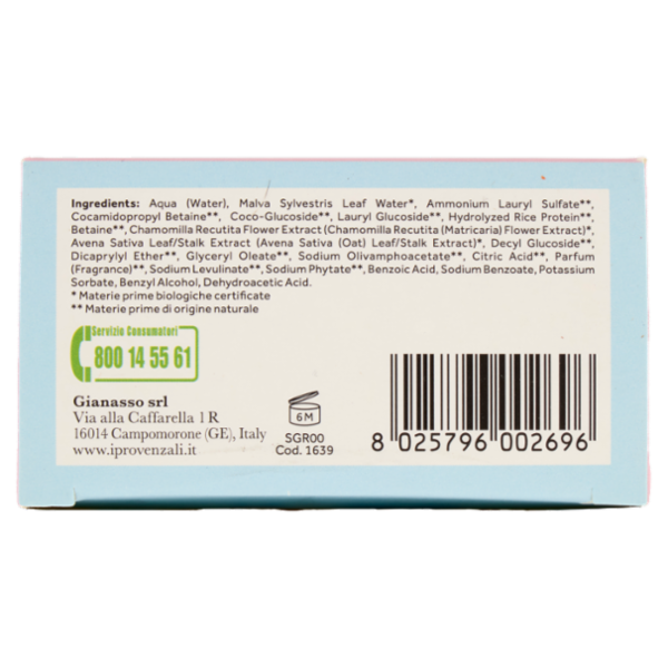 I Provenzali Bio Bagnetto Biologico Corpo e Capelli 250 ml