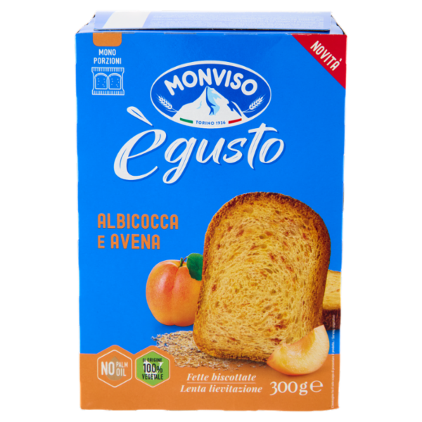Monviso ègusto Fette Biscottate Albicocca e Avena 300 g
